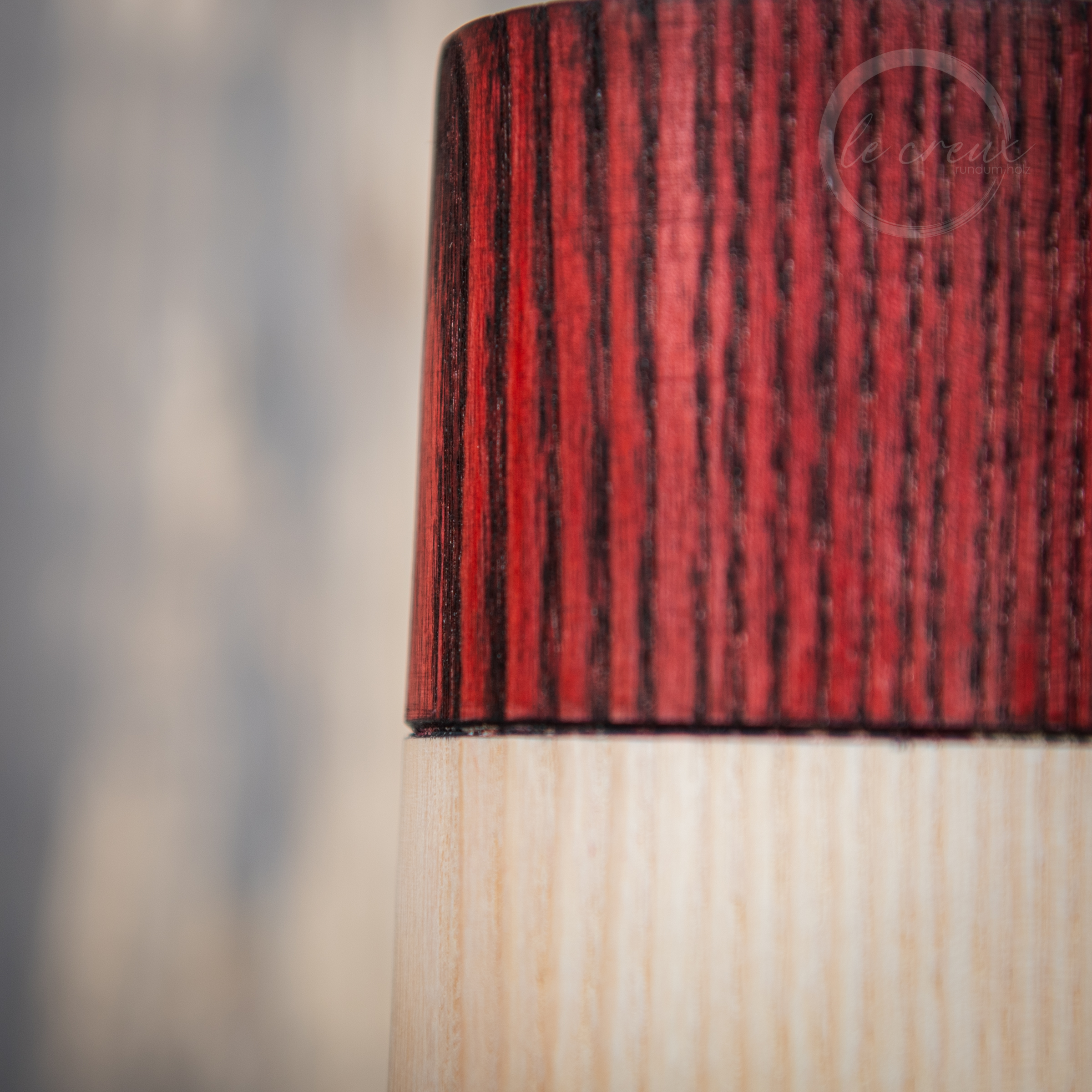 Vase Esche - Rot gebeizt – Bild 2