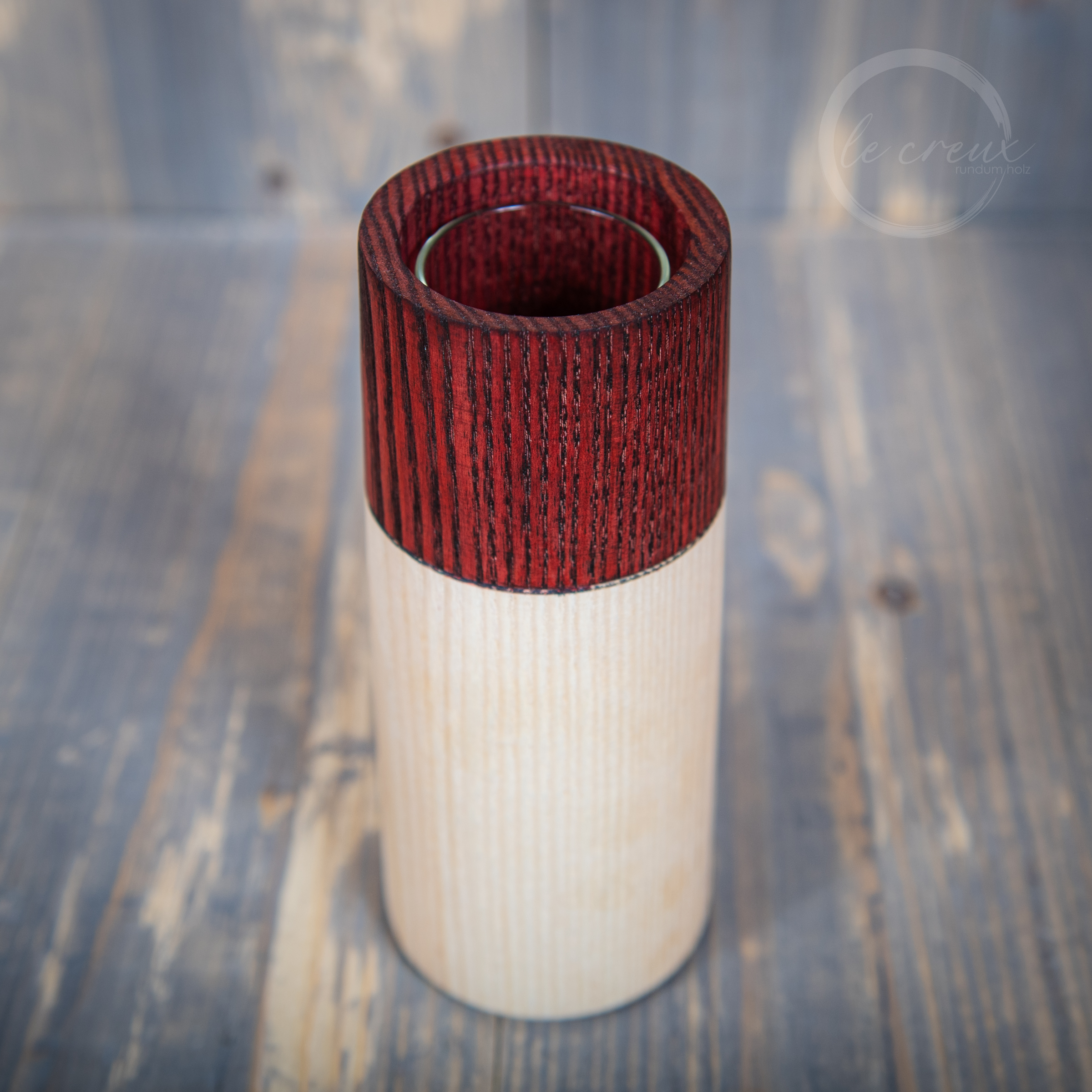 Vase Esche - Rot gebeizt – Bild 3