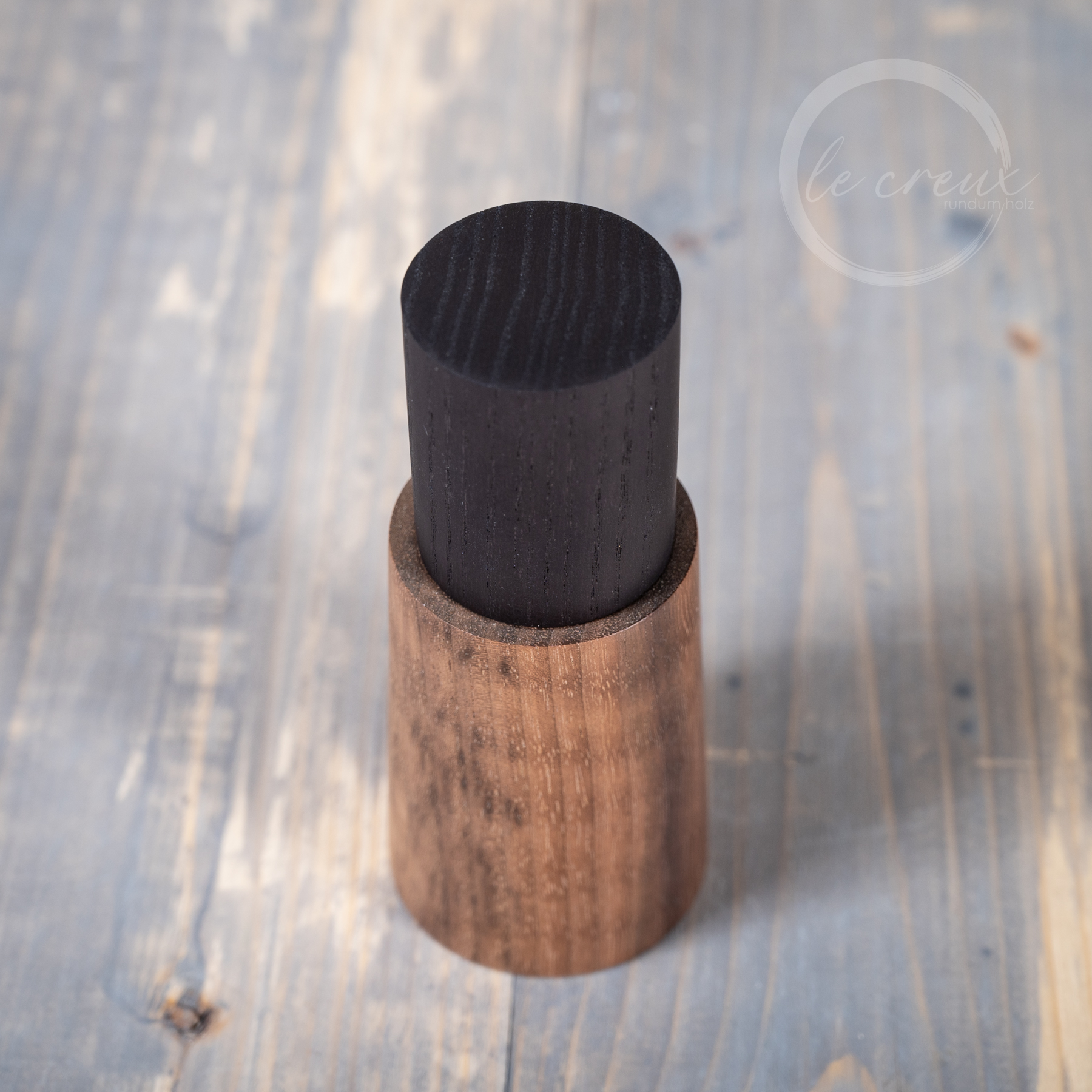 Gewürzmühle aus Nussbaum und Esche – Bild 2