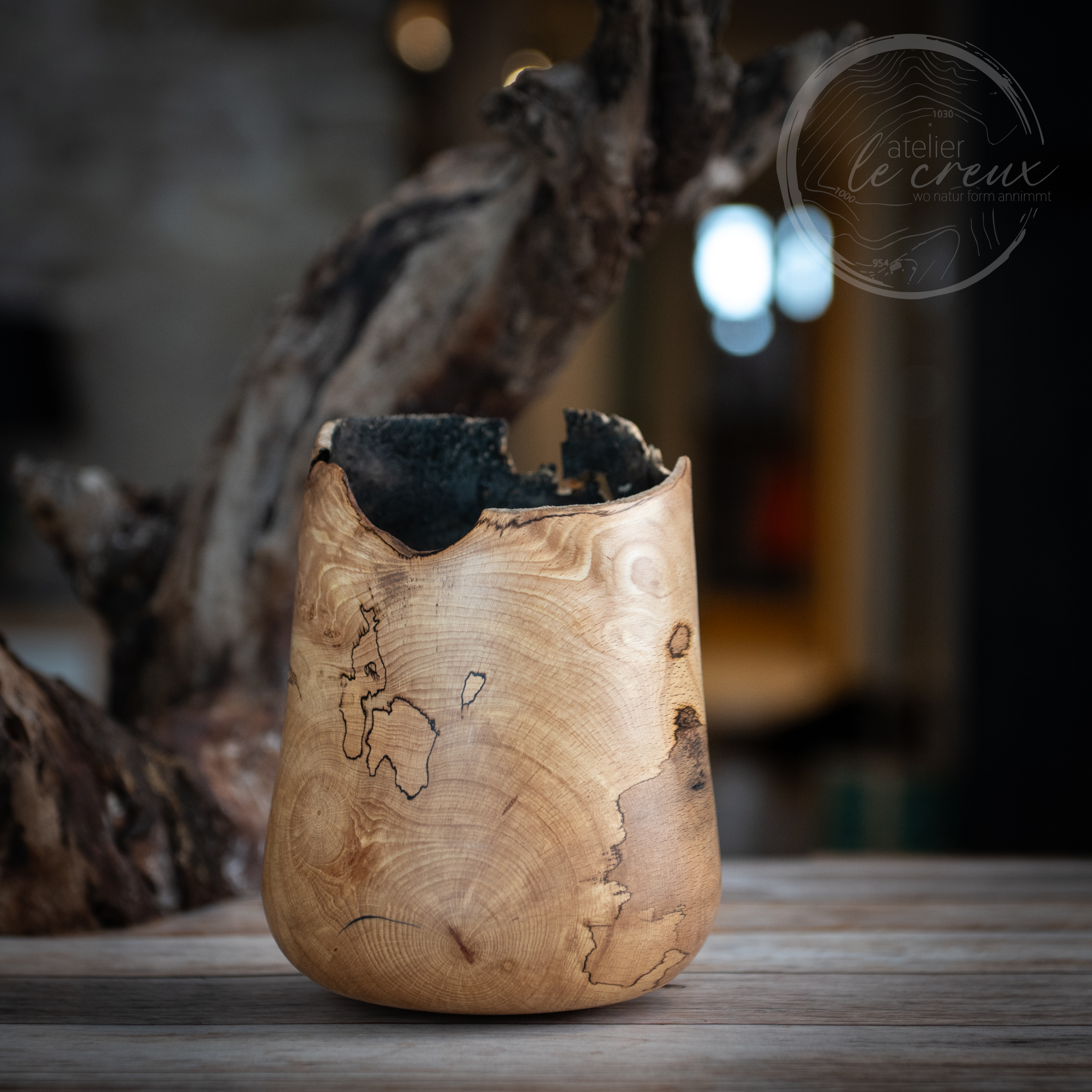 Dekorative Vase aus Buche – Bild 2