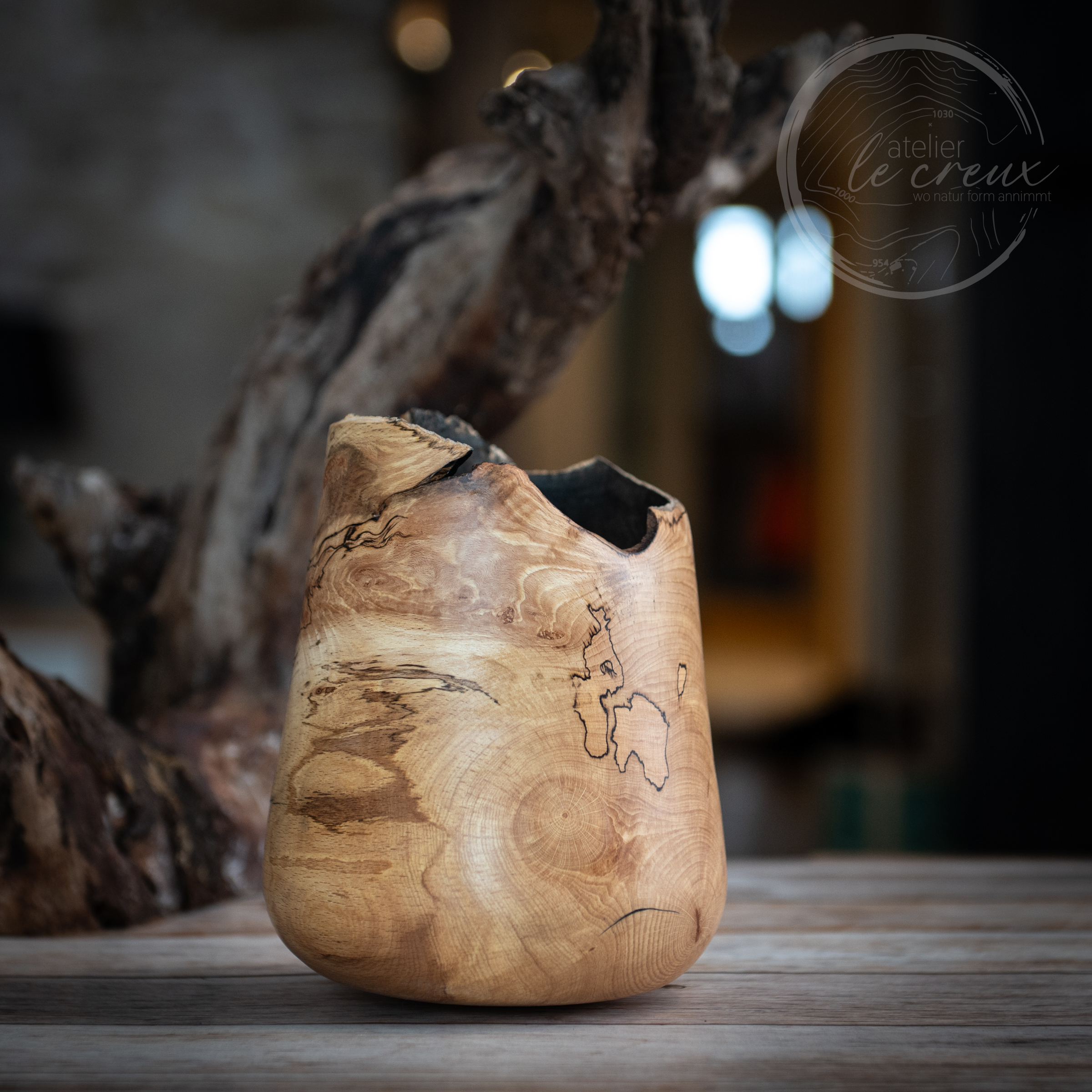 Dekorative Vase aus Buche – Bild 3
