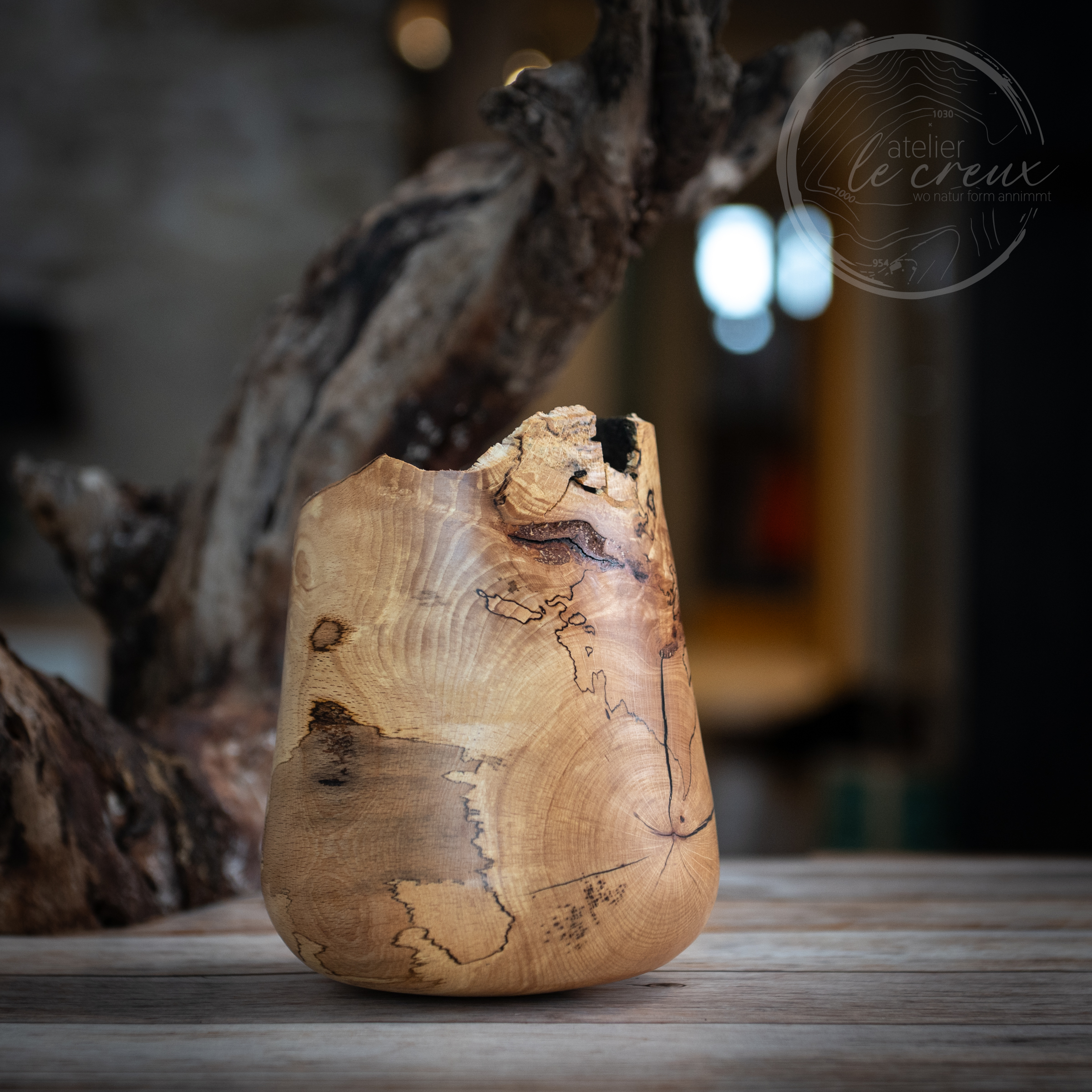 Dekorative Vase aus Buche – Bild 4